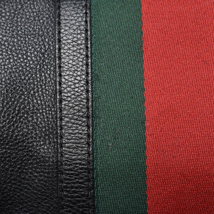 Gucci Calfskin Vintage Web Medium Boston Black 14 of 16