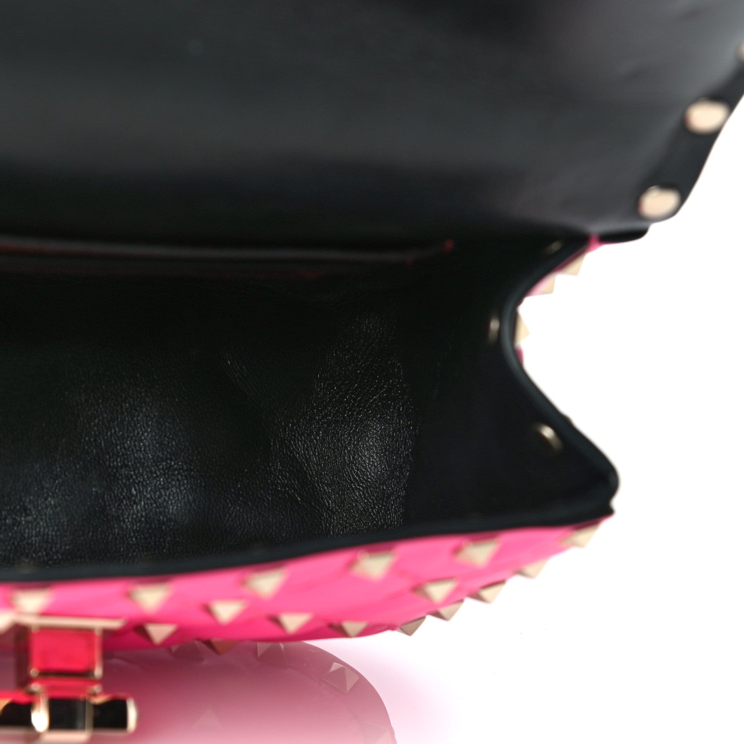 Valentino Garavani Calfskin Micro Rockstud Spike Shoulder Bag Azalea 10 of 13