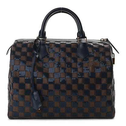 Louis Vuitton Damier Paillettes Speedy 30 Blue 1 of 10