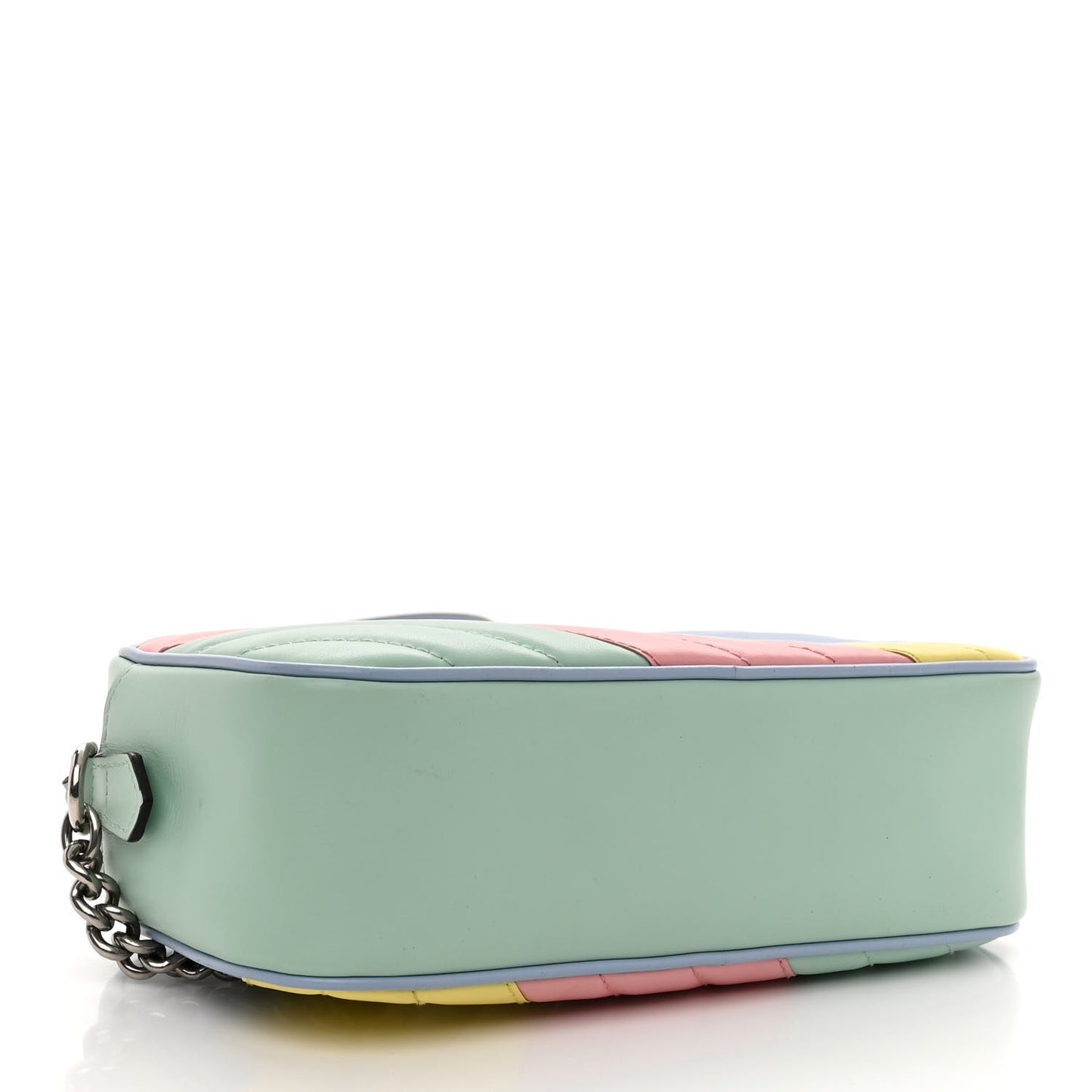 Calfskin Matelasse Diagonal Small GG Marmont Chain Shoulder Bag Multicolor Pastel