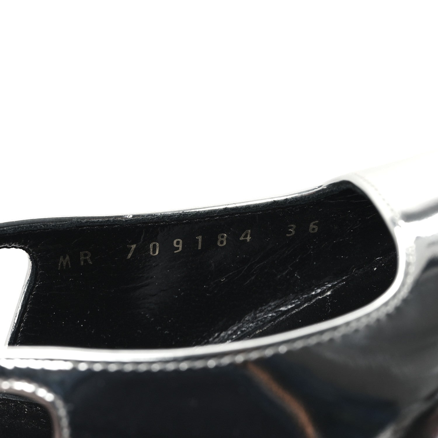 Saint Laurent Patent Tom 90 Dream Slingback Pumps 36 Argento 9 of 10