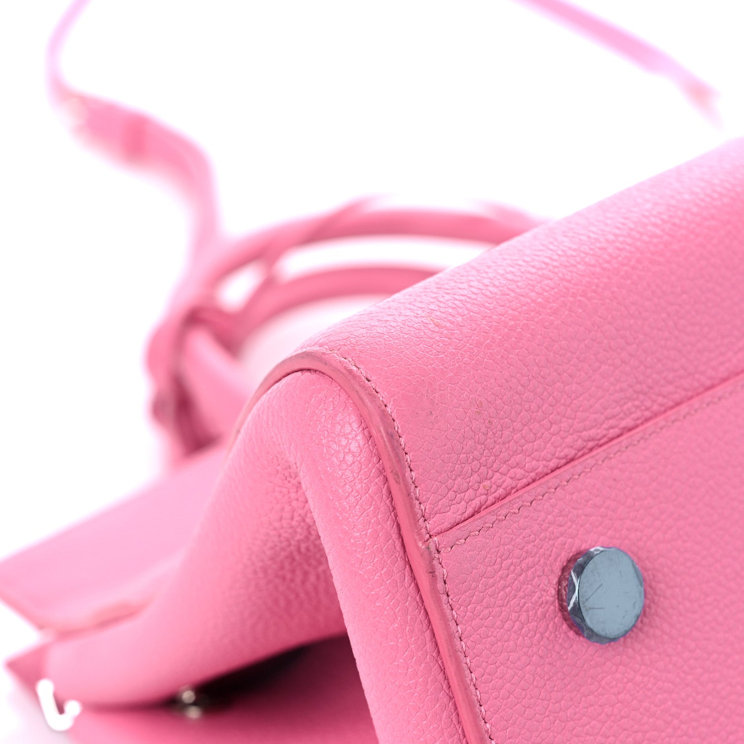 Saint Laurent Grained Calfskin Small Cabas Rive Gauche Rose Clair 7 of 18