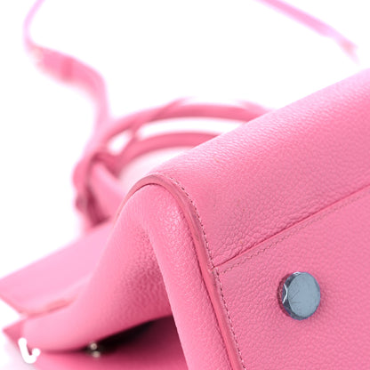 Saint Laurent Grained Calfskin Small Cabas Rive Gauche Rose Clair 7 of 18