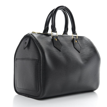 Louis Vuitton Epi Speedy 25 Black 2 of 9