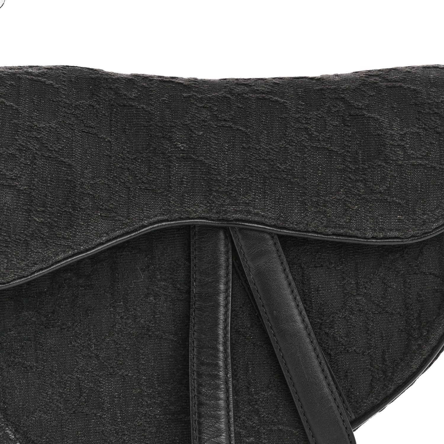 Christian Dior Monogram Saddle Bag Black 8 of 13