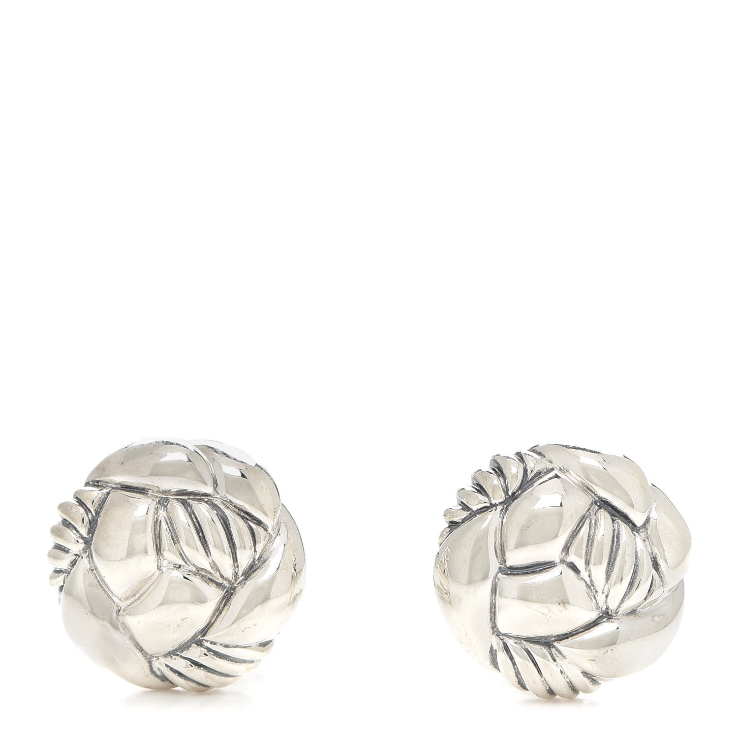 David Yurman Sterling Silver Woven Cable Earrings 1 of 4