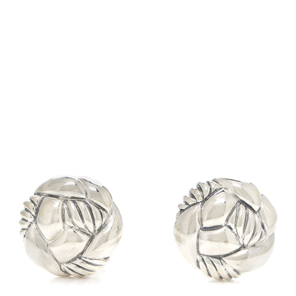 David Yurman Sterling Silver Woven Cable Earrings 1 of 4