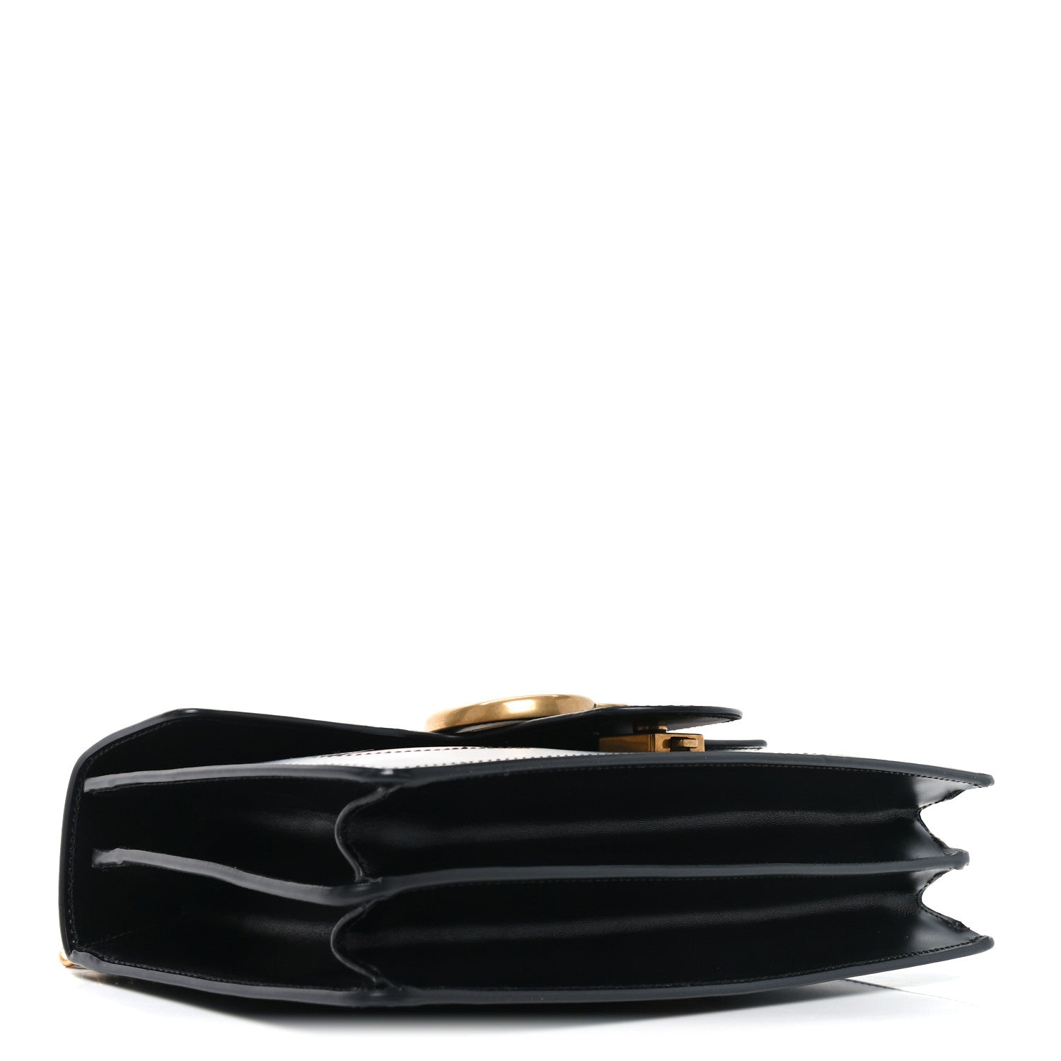 Gucci Knight Calfskin Malaga Kid Heart Medium GG Marmont Chain Handle Bag Black Hibiscus Red Multicolor 4 of 10
