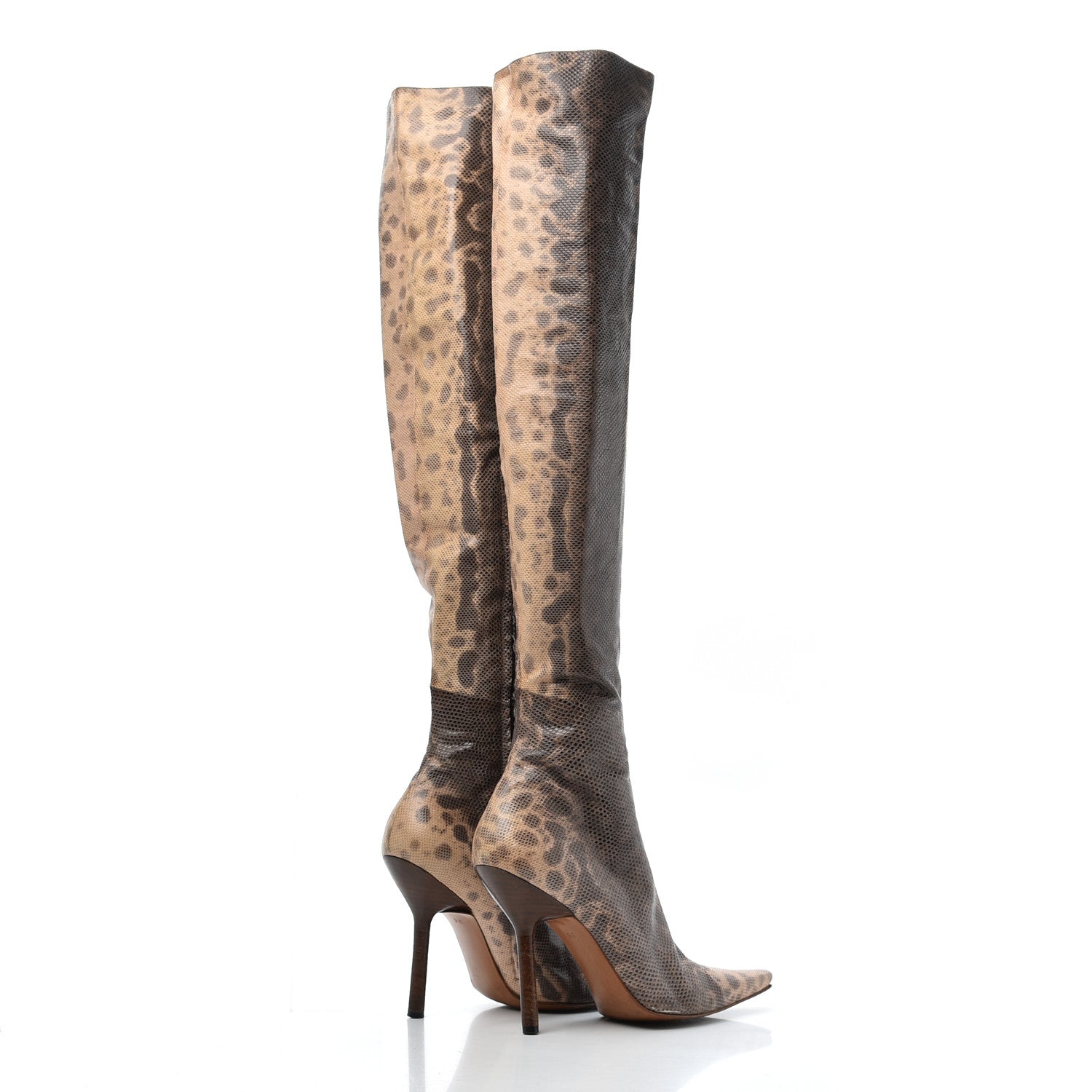 Gucci Lizard Knee High Boots 9 4 of 15