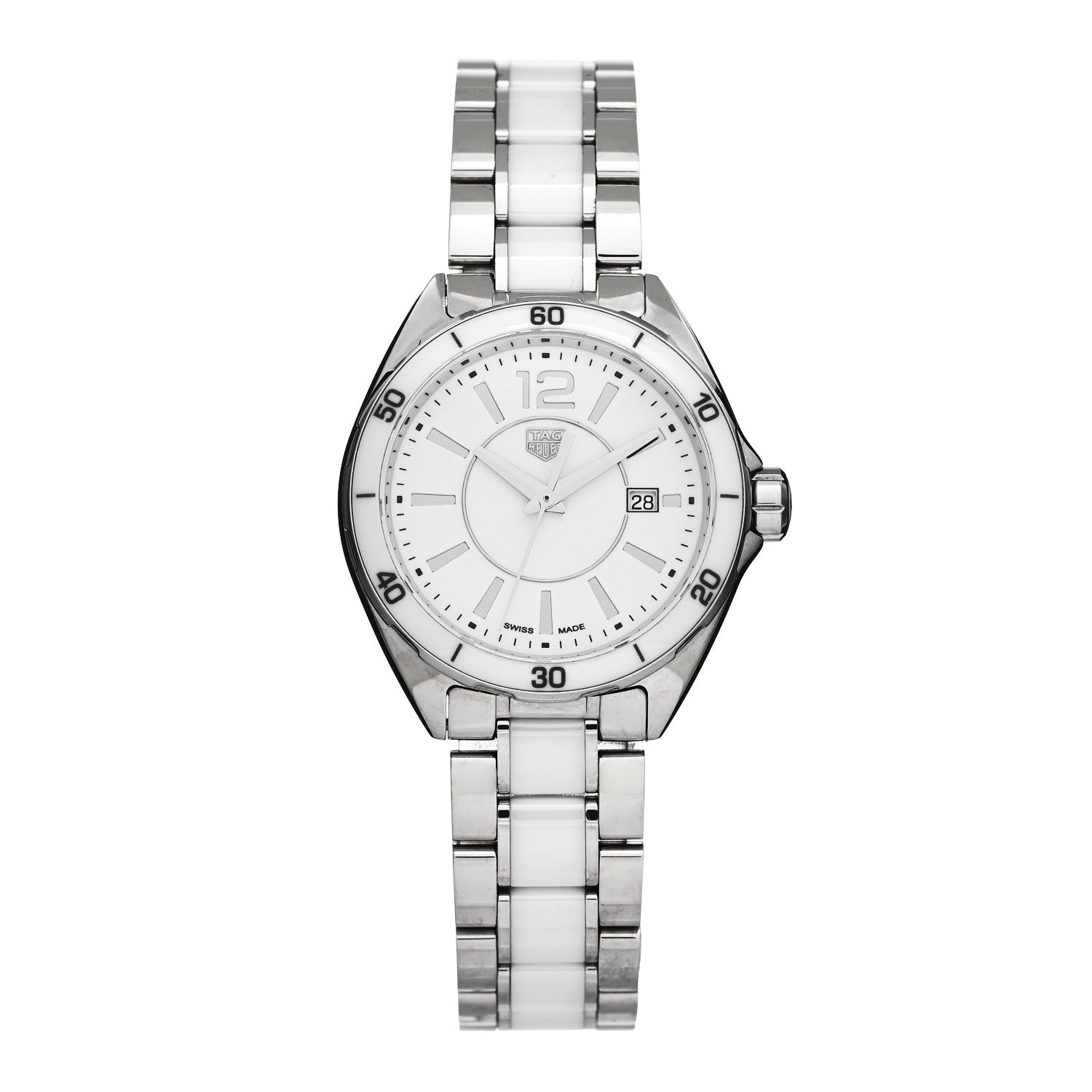 Tag Heuer Stainless Steel Ceramic 32mm Formula 1 Lady Quartz Watch White WBJ141AC 1 of 5