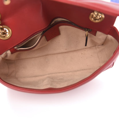 Gucci Calfskin Matelasse Small GG Marmont Shoulder Bag Hibiscus Red 4 of 10