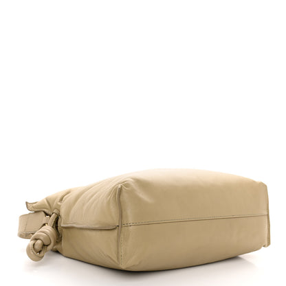 Loewe Shiny Nappa Lambskin Puffer Flamenco Knot Clutch Clay Green 4 of 9