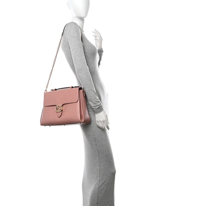 Gucci Dollar Calfskin Medium Interlocking G Top Handle Shoulder Bag Soft Pink 2 of 11