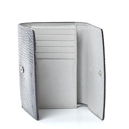 MCM Metallic Visetos Rabbit Tri-Fold Wallet Silver 5 of 8