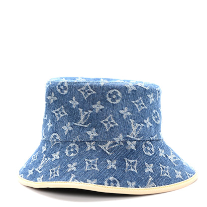 Louis Vuitton Monogram Denim Jacquard LV Remix Bucket Hat Blue 6 of 10