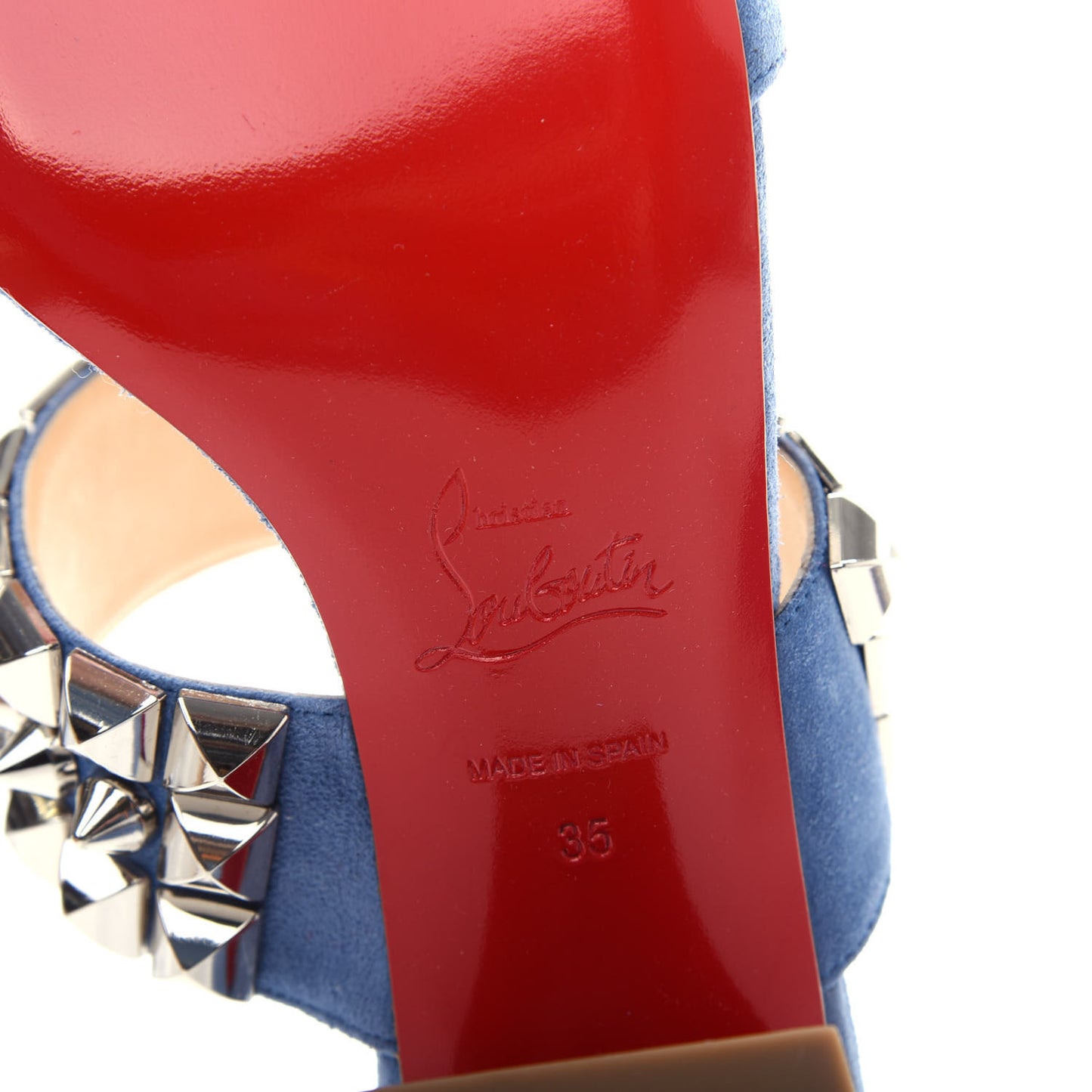 Suede Studded Tina Goes Mad 55 Slide Sandals 35 Version Jeans