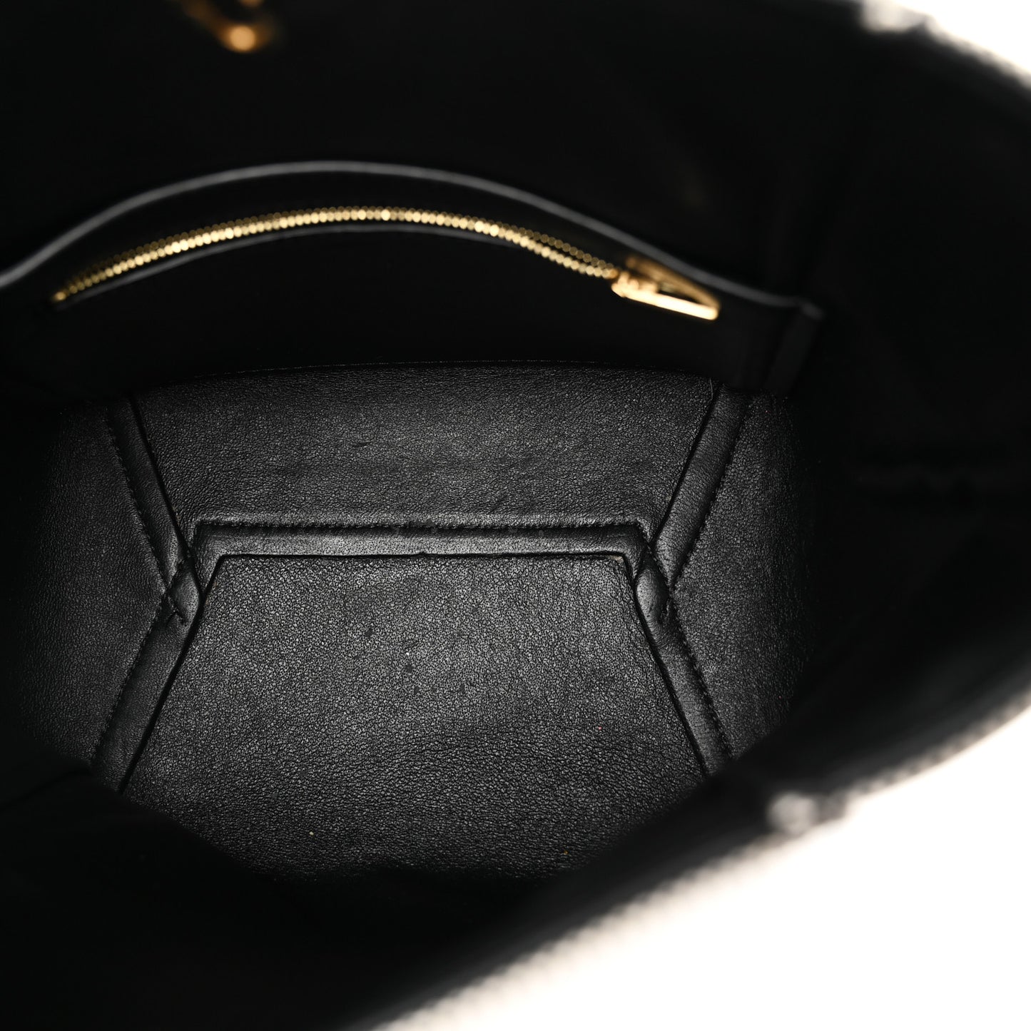 Textured Canvas Small Sangle Bucket Bag Black White