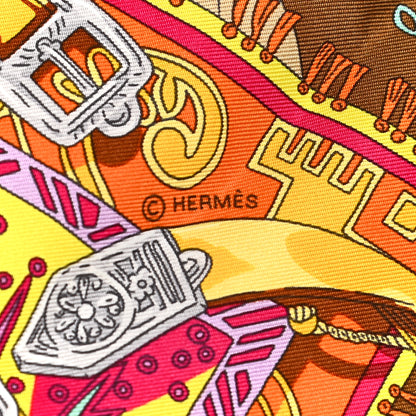 Hermes Silk Cavaliers du Caucase Scarf 140 Tabac Orange Multicolor 4 of 5
