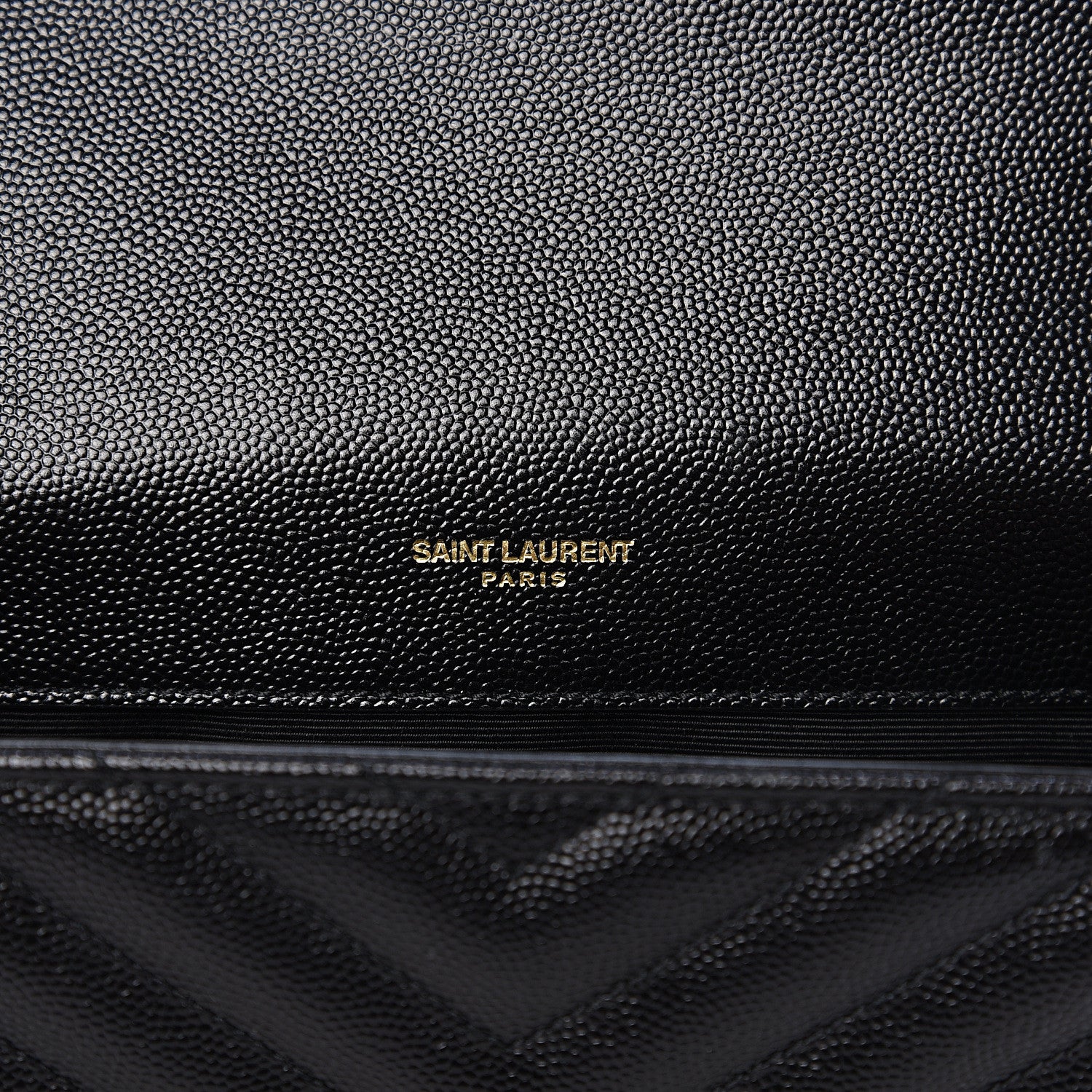 Saint Laurent Grain De Poudre Matelasse Chevron Medium Monogram Satchel Black 5 of 11