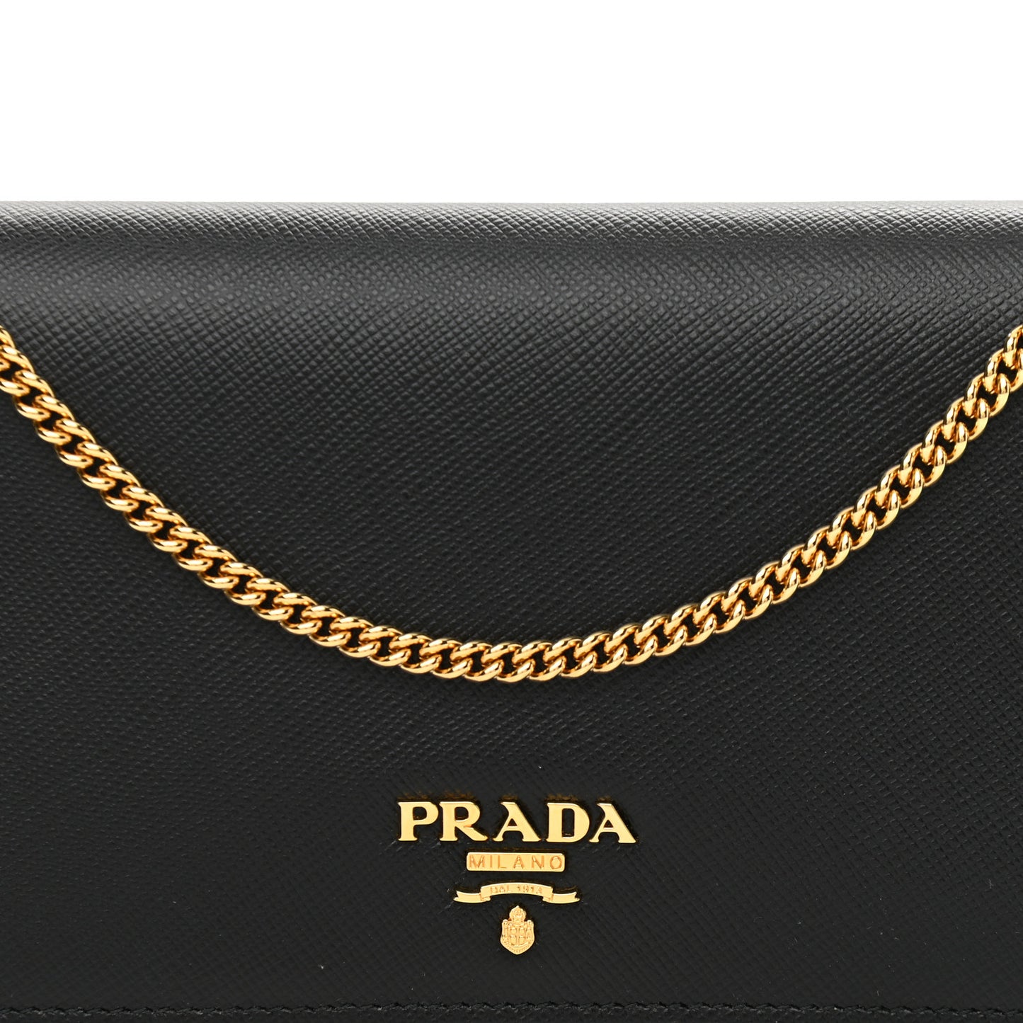 Saffiano Metal Oro Mini Bag Black