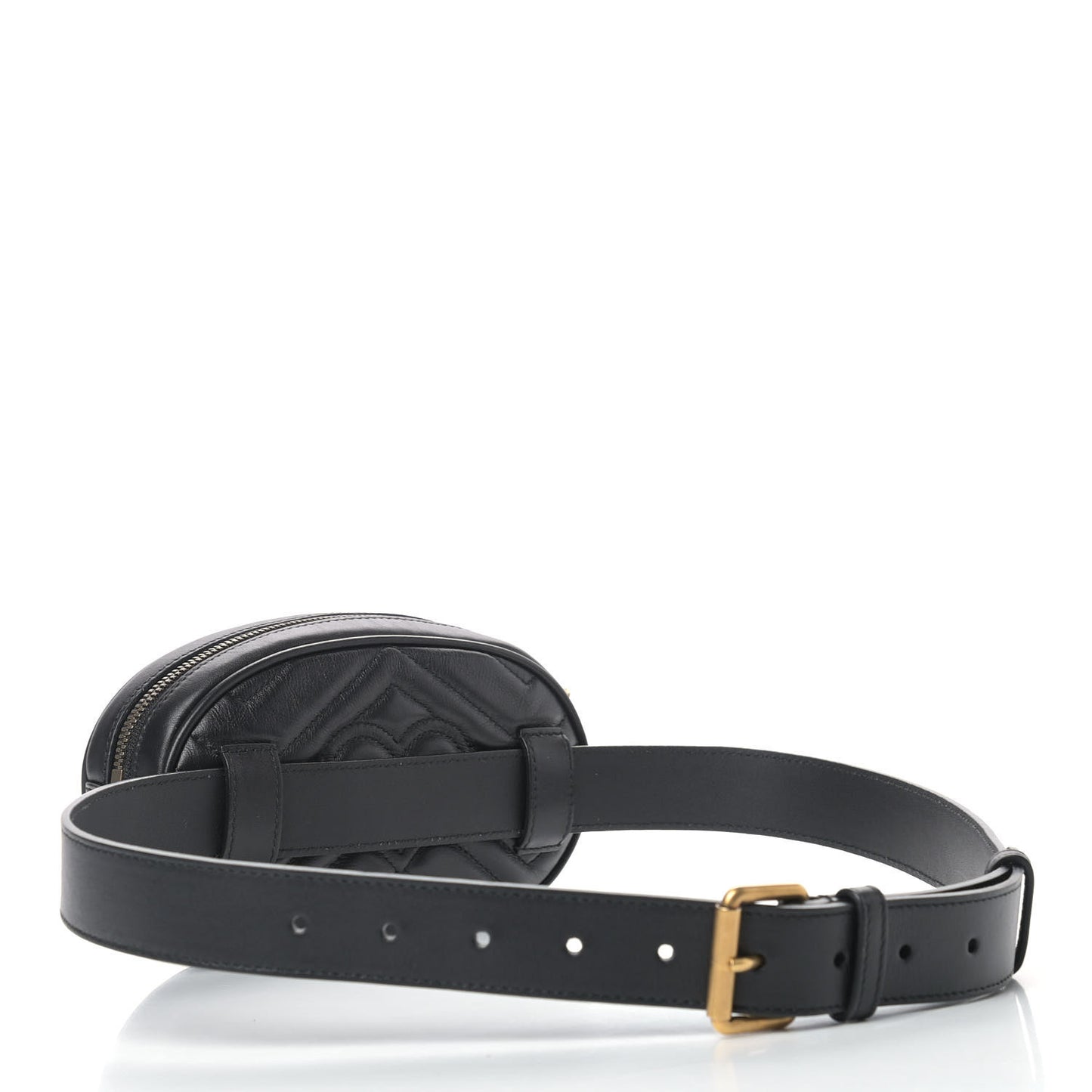 Calfskin Matelasse GG Marmont Belt Bag 85 34 Black