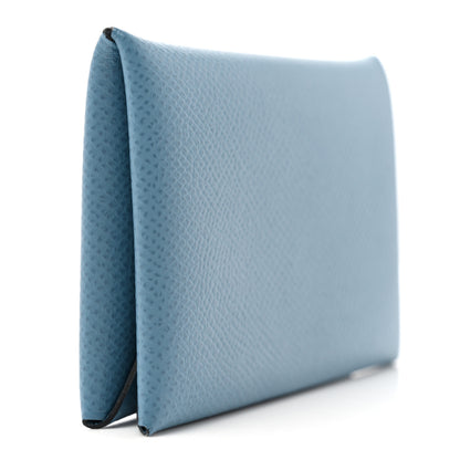 Hermes Epsom Calvi Card Case Cobalt 3 of 7