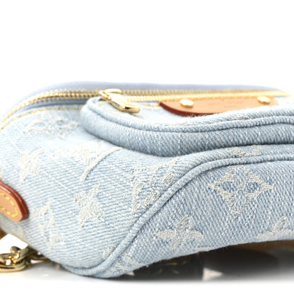 Louis Vuitton Monogram Denim Mini Bumbag Sky Blue 8 of 9