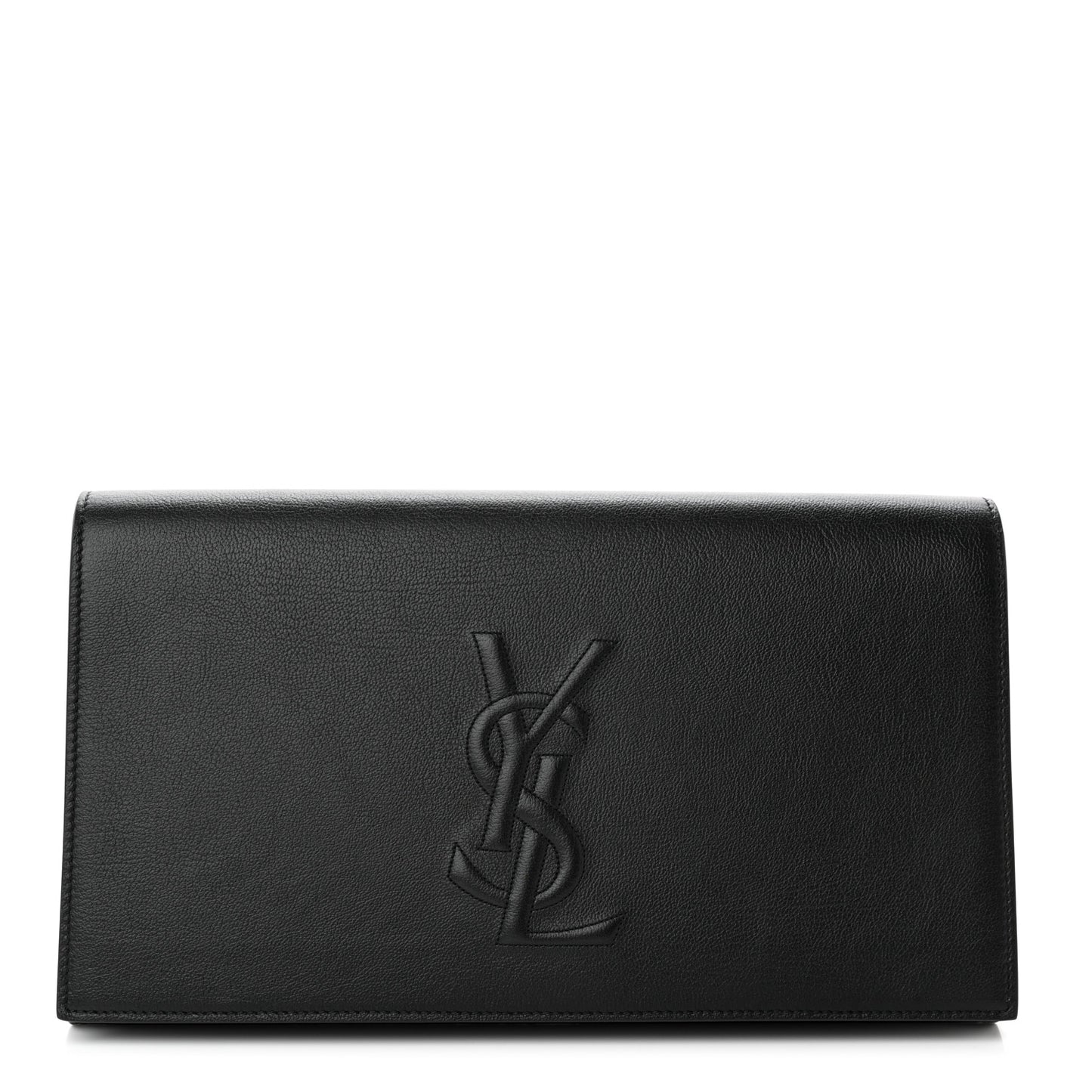 Calfskin Monogram Large Belle De Jour Clutch Black