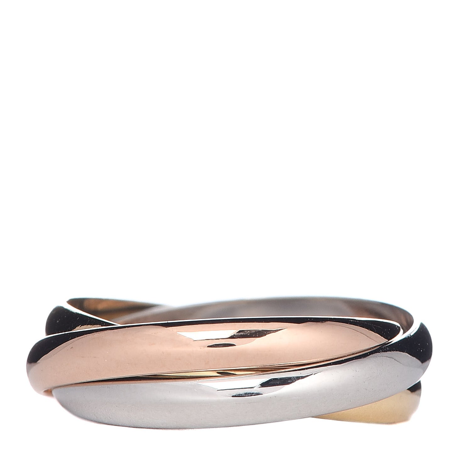 18K Pink Yellow White Gold Small Trinity Ring 51 5.75