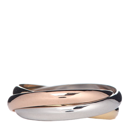 Cartier 18K Pink Yellow White Gold Small Trinity Ring 51 5.75 1 of 5