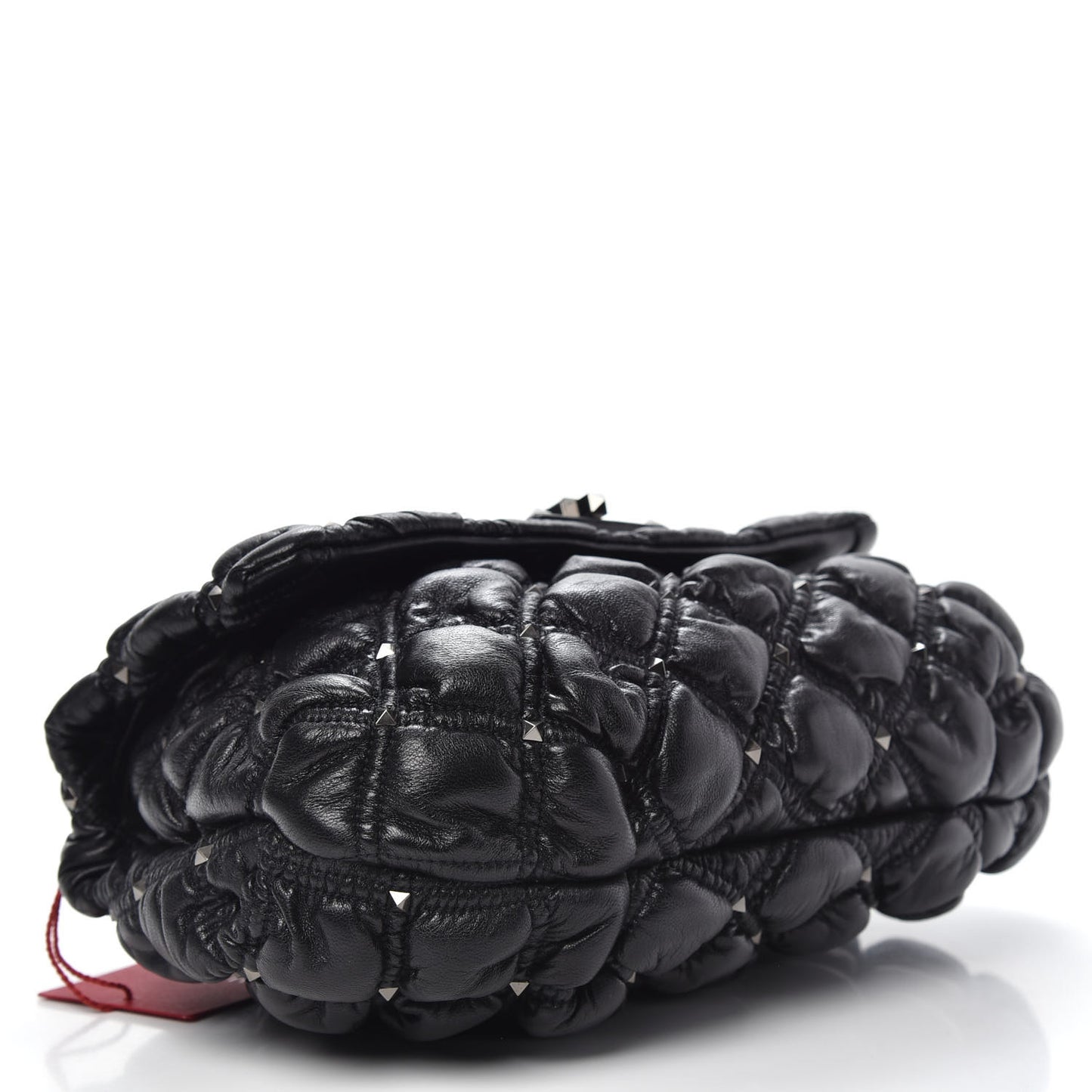 Nappa Medium Spikeme Shoulder Bag Black