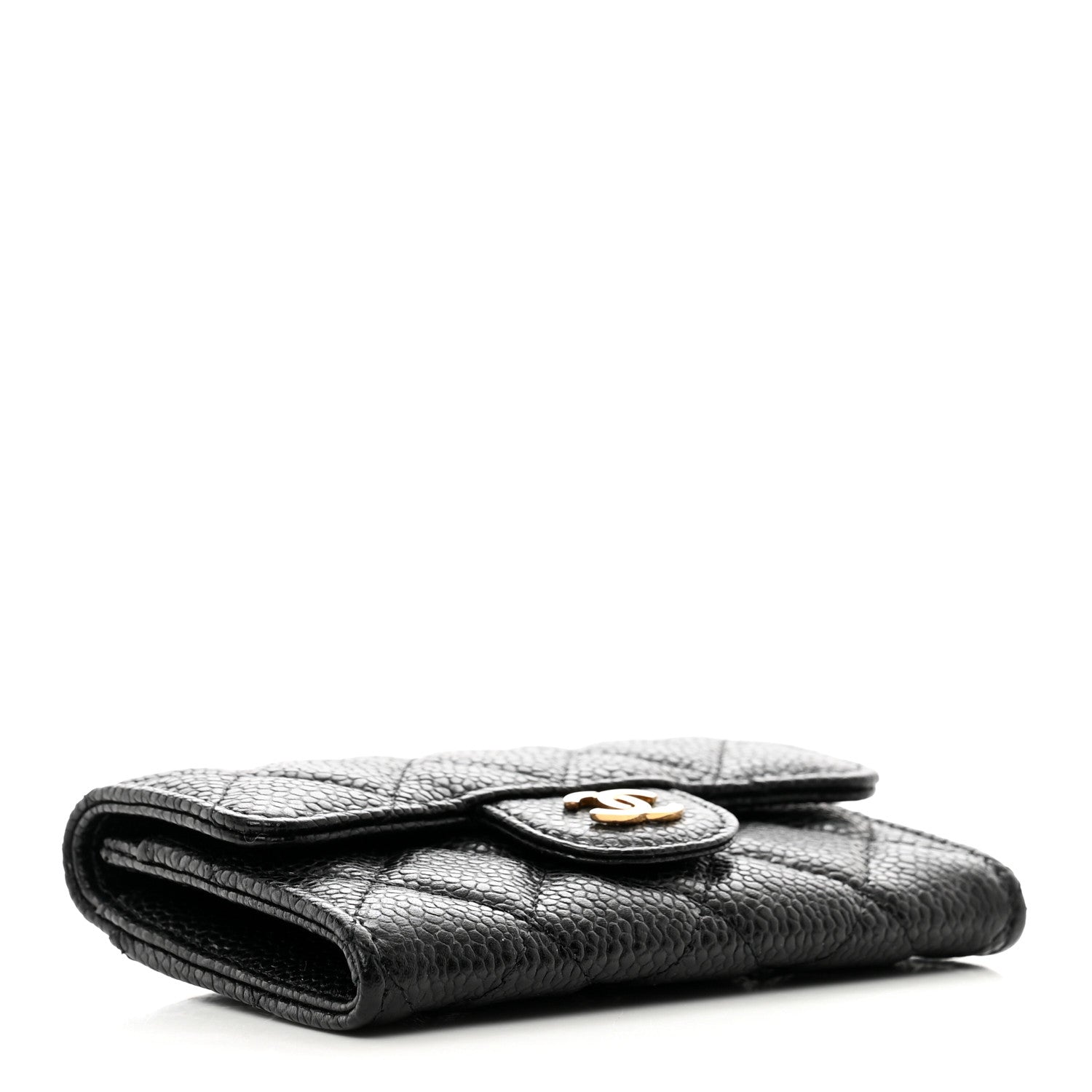 Chanel Caviar Quilted Flap Card Holder Wallet Black 4 of 9