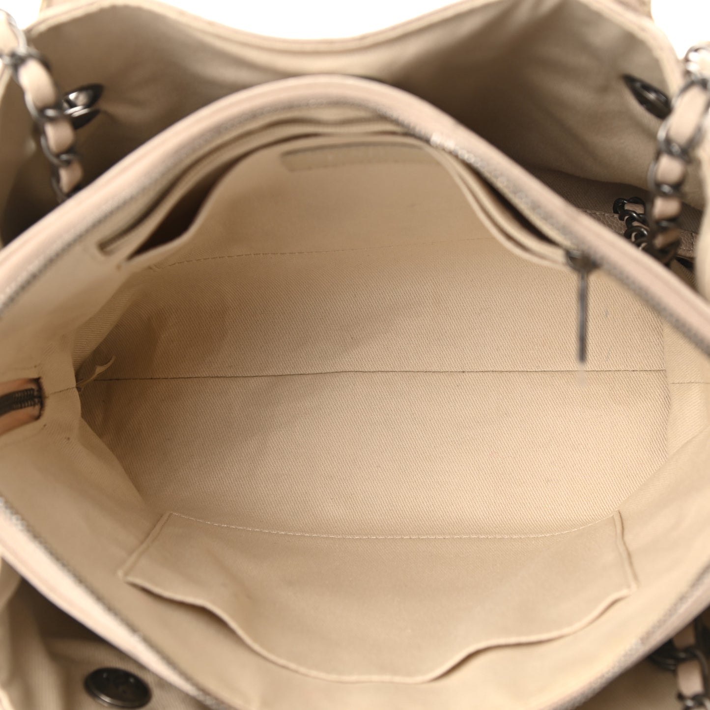 Grained Vegetal Calfskin Small Urban Shopping Tote Beige