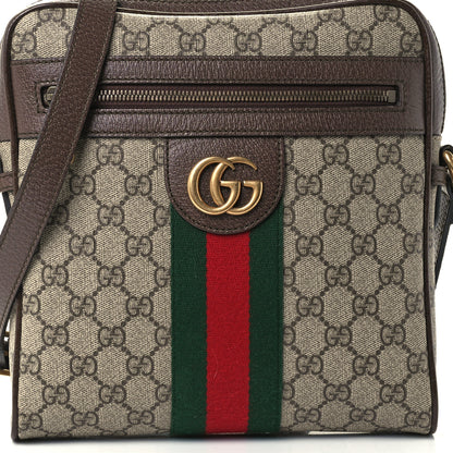 Gucci GG Supreme Monogram Web Small Ophidia Messenger Bag Brown 9 of 11