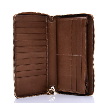 Gucci Metallic Guccissima Twins Zip Around Organizer Wallet Bronze 5 of 14