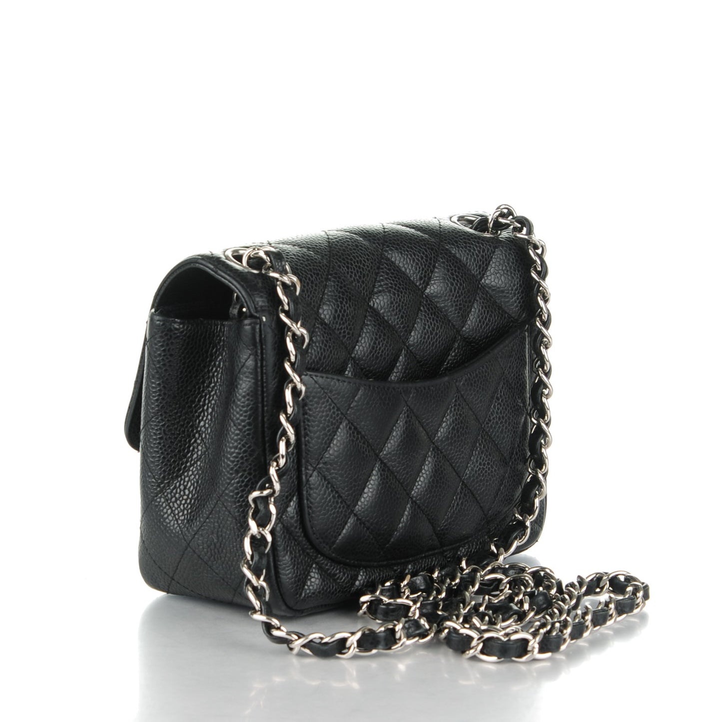 Caviar Quilted Mini Square Flap Black