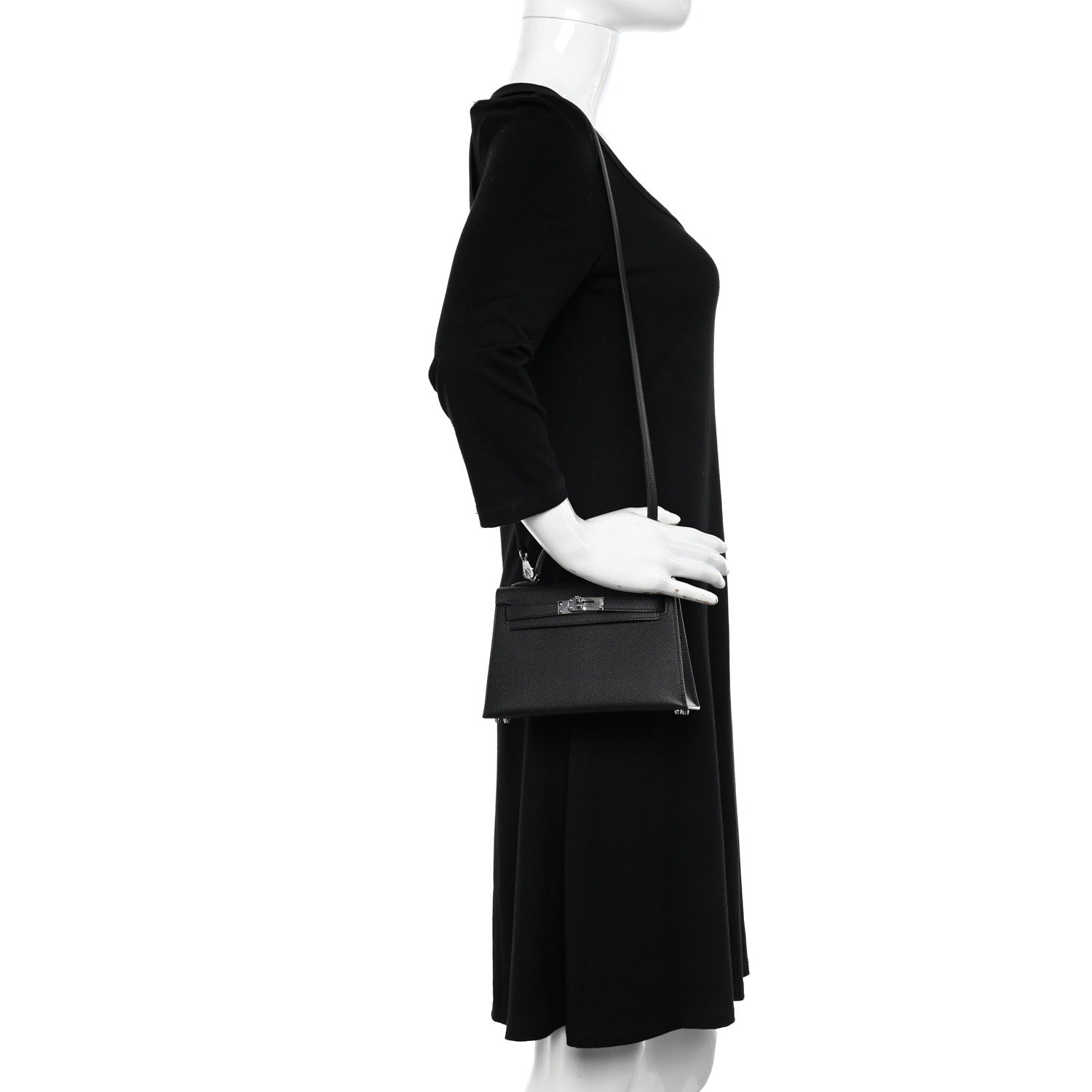 Hermes Epsom Mini Kelly Sellier 20 Black 2 of 11