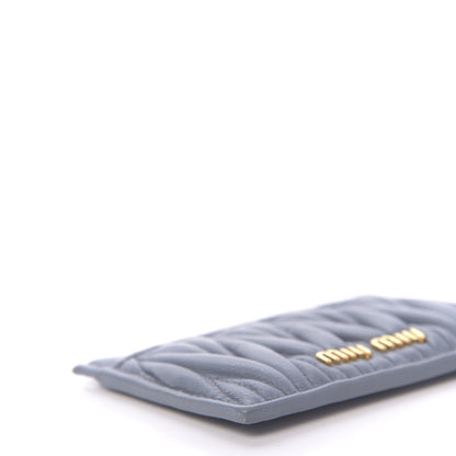 Miu Miu Nappa Matelasse Card Holder Pervinca 8 of 14