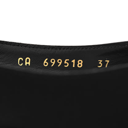 Saint Laurent Crepe De Chine Vivi 10 Plate Slingback Flats 37 Black 7 of 10