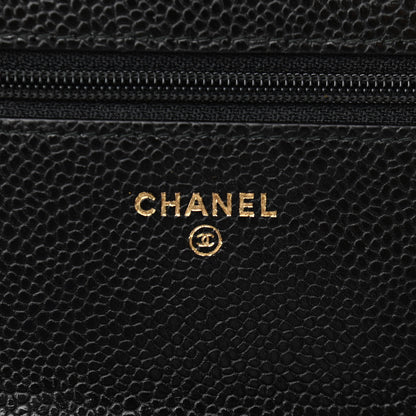 Chanel Caviar Quilted Golden Class Wallet On Chain WOC Black 6 of 14