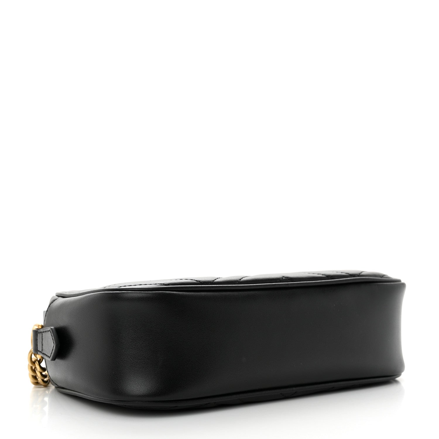 Gucci Calfskin Matelasse Small GG Marmont Chain Shoulder Bag Black 4 of 10