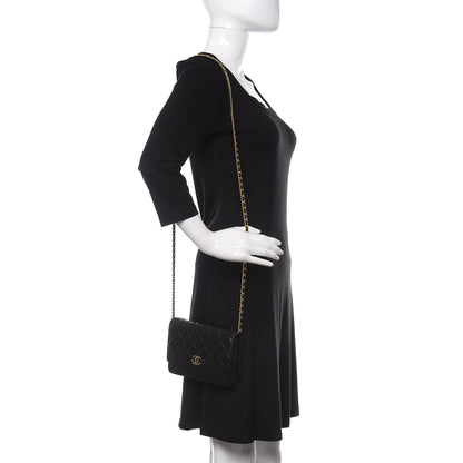 Chanel Lambskin Quilted Infinity Wallet On Chain WOC Black 2 of 12