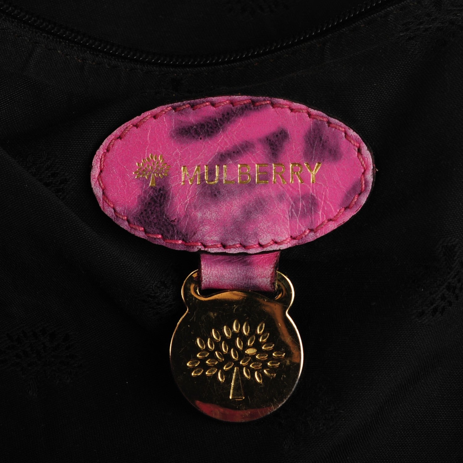 Mulberry Shiny Leopard Oversized Alexa Peony Pink 7 of 9