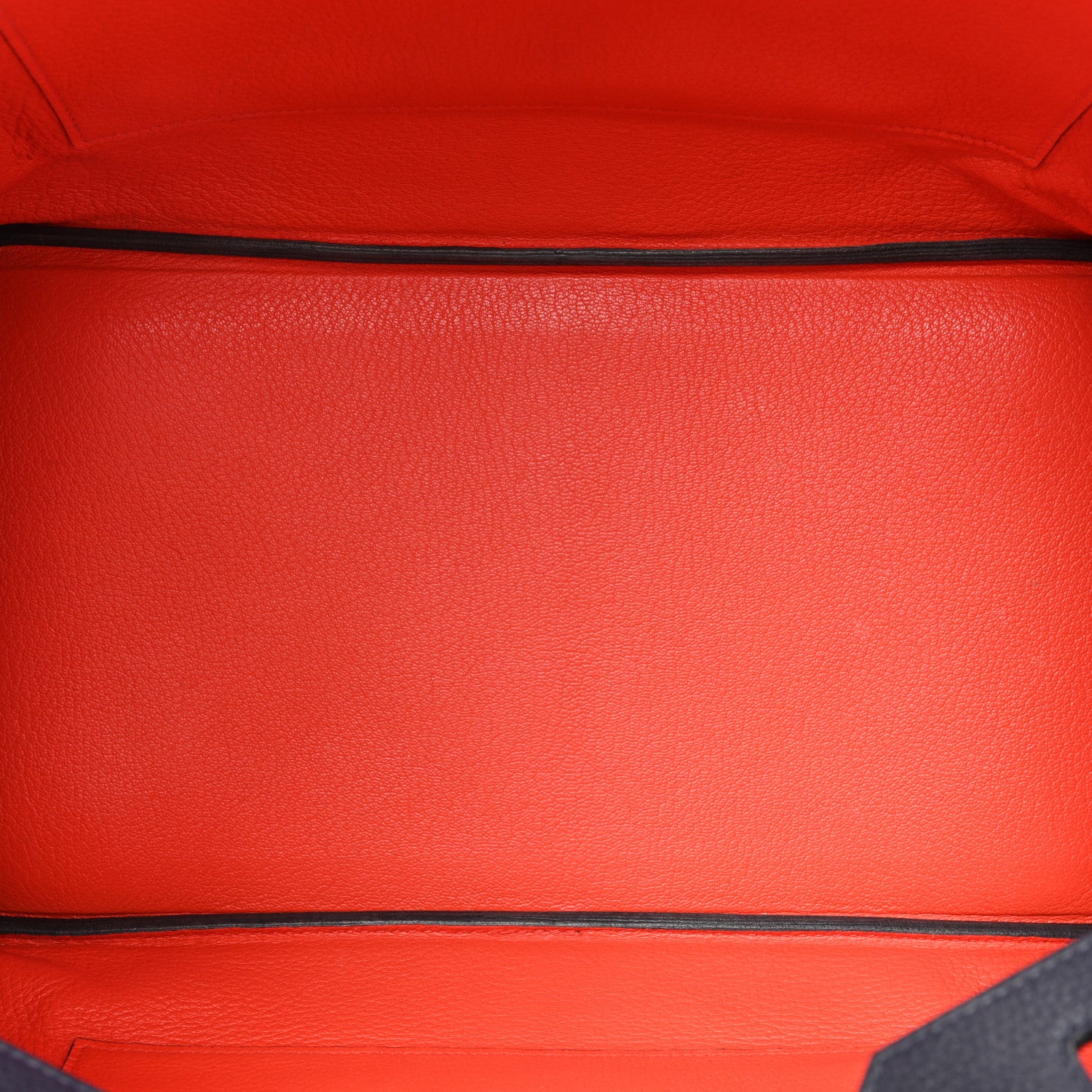 Hermes Togo Birkin Verso 35 Bleu Nuit Orange Poppy 5 of 18
