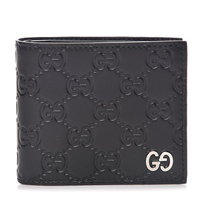 Gucci Guccissima Signature Dorian Bi-Fold Wallet Black 1 of 10