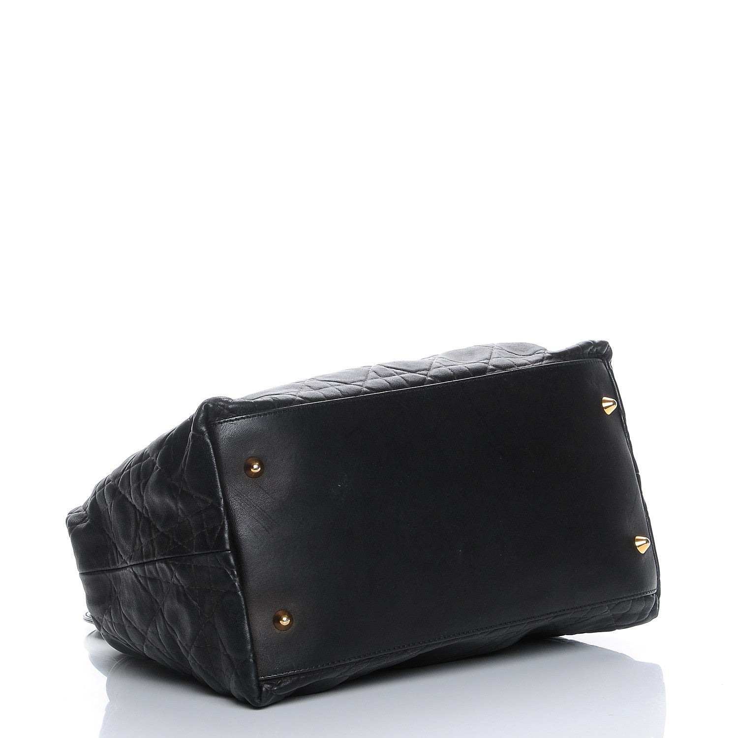 Christian Dior Lambskin Cannage Large Soft Lady Dior Shopping Tote Black 4 of 8