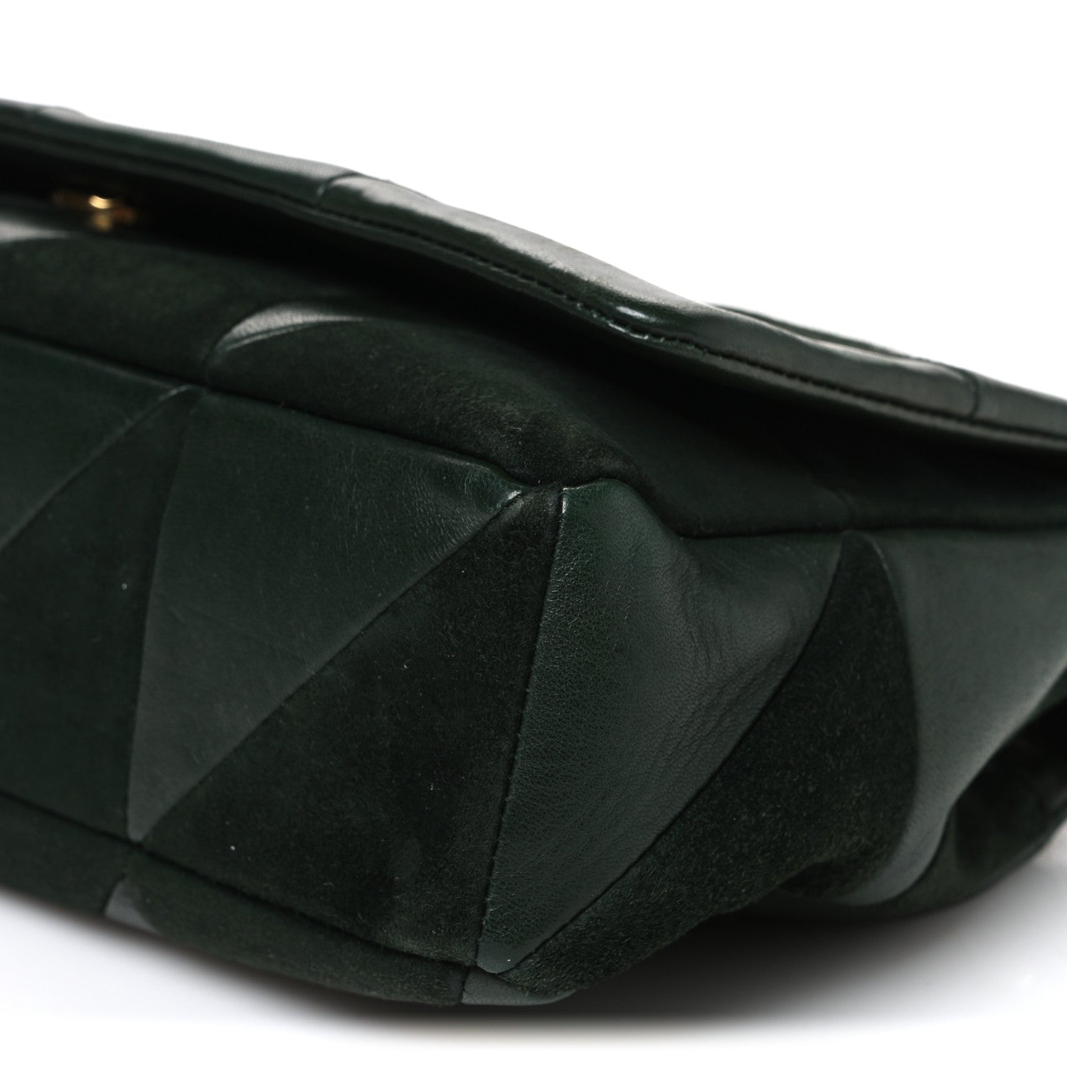 Saint Laurent Lambskin Suede Patchwork Monogram Medium Jamie Vert Fonce 10 of 10