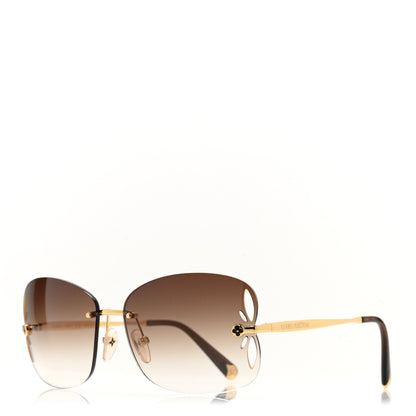 Louis Vuitton Lily Sunglasses Z0371U Brown Glitter 1 of 7
