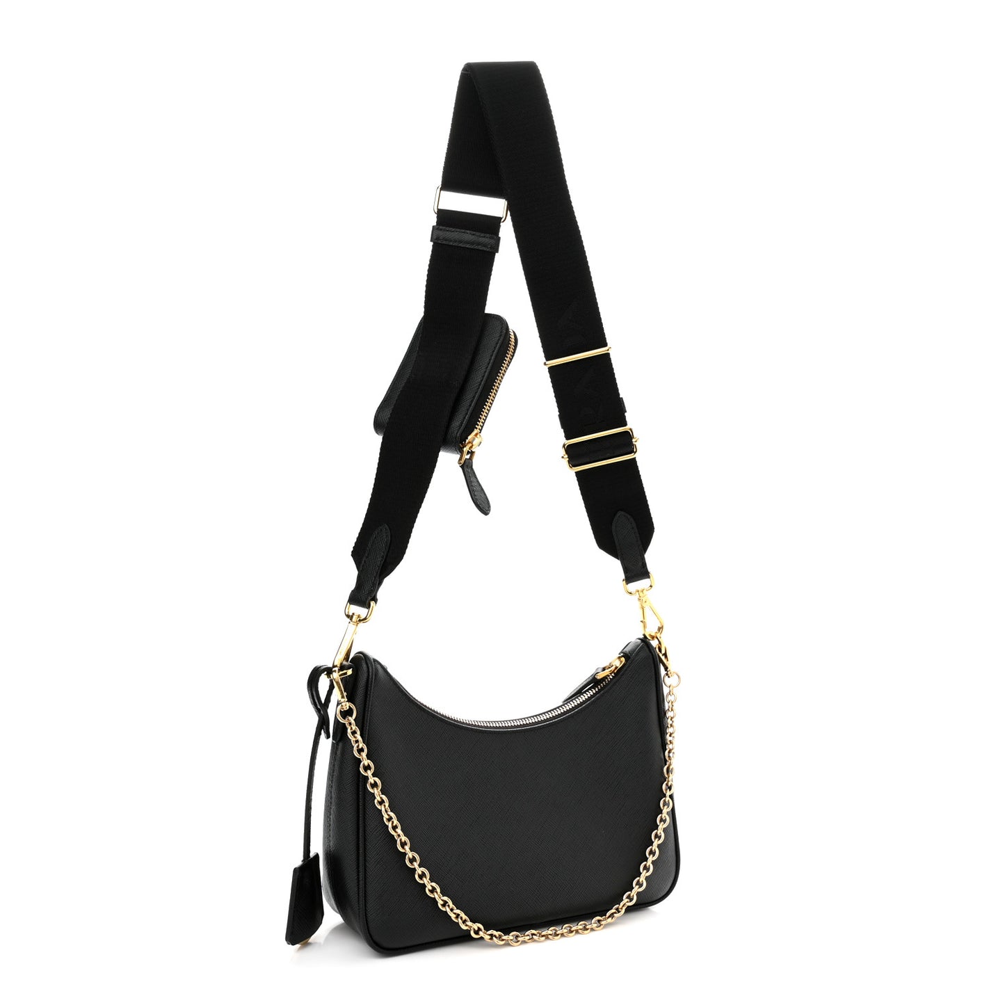 Saffiano Lux Re-Edition 2005 Shoulder Bag Black