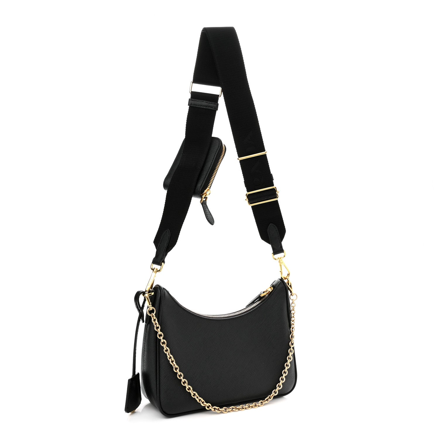 Prada Saffiano Lux Re-Edition 2005 Shoulder Bag Black 3 of 9
